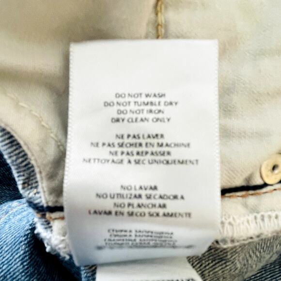 RE/DONE 70s High Rise Studded Moon Wash Straight Leg Jeans Size 29 EUC - Picture 8 of 11